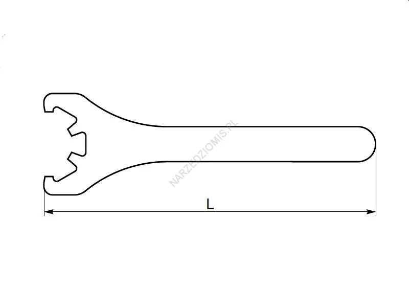 Rysunek techniczny: Części zamienne - CZKL klucz ER20 170mm - KOLNO